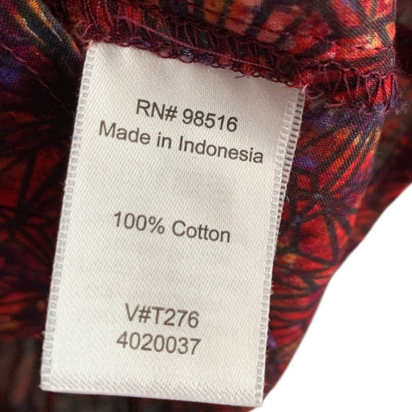 Coldwater Creek Women's Button Down Blouse Sz 1x/18 Red Purple Fall Transition - Picture 3 of 6